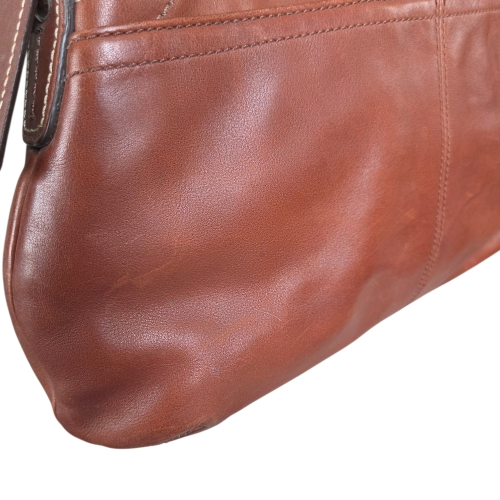 Coach Vintage Y2K Soho Pleated Flap Shoulder Bag Walnut - Picture 5 of 16